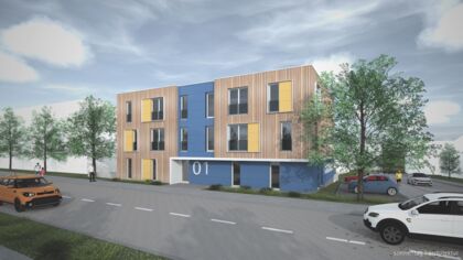 Neubau eines Mehrfamilienhauses mit ambulant betreuter Wohngemeinschaft für Senioren im Erdgeschoss